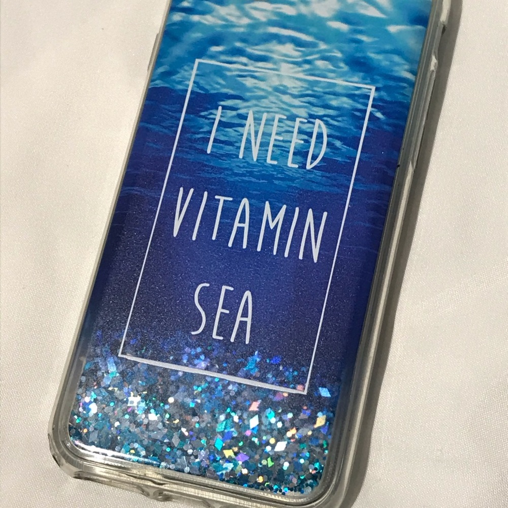 Pun-ny Glittery iPhone 7 vitamin SEA phone case